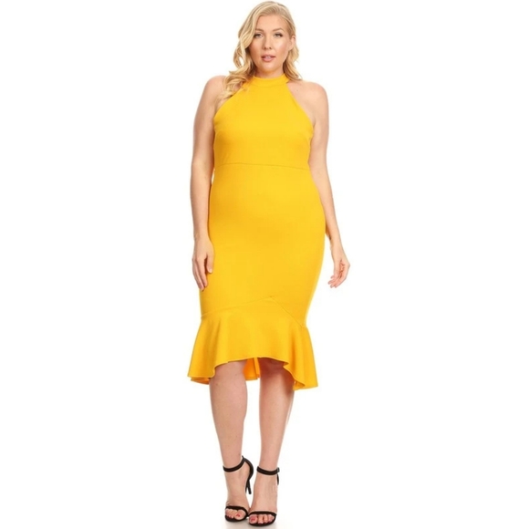 Sleeveless mermaid midi dress - Picture 1 of 1